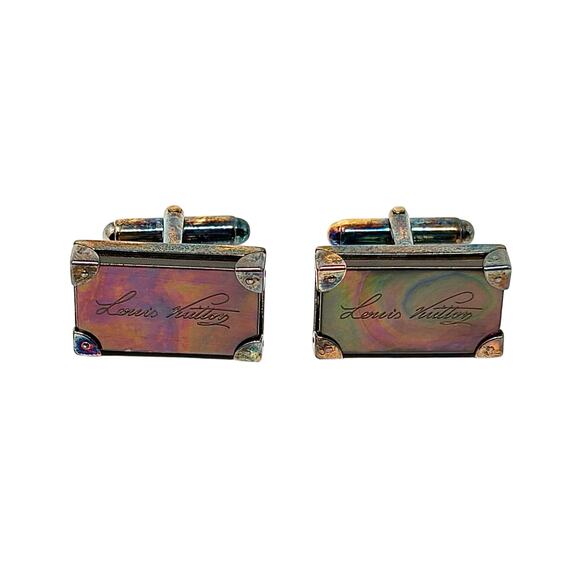 Louis Vuitton Iridescent Trunk Cufflinks - Picture 1 of 11
